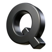 beautiful notable Clean lines Q in flat black. Crisp edges, with Scalable Design. png