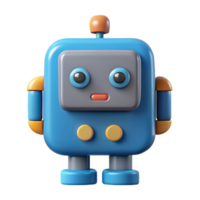 wonderful playful industrial Square-shaped robot with rounded corners. Flat color, geometric, minimal with Scalable Design. detailed png