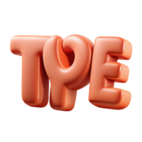 beautiful distinctive Flat color TYPE in coral. Clean lines, crisp edges, symmetrical with Scalable Design. png
