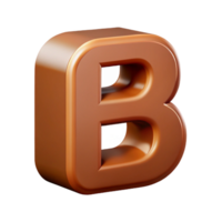 memorable mid-century Sharp edges, symmetrical B with a flat brown color with Scalable Design. museum quality png