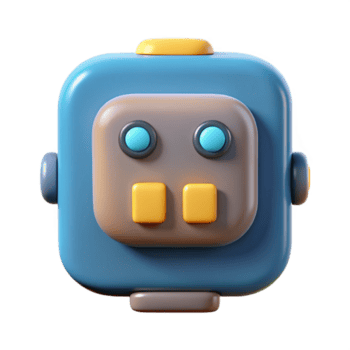 fascinerande overkligt geometrisk fyrkant robot med avrundad hörn. minimal, platt Färg, enkelvikt stroke med skalbar design. hantverkare png