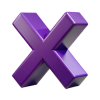 enchanting standout Geometric X with clean lines, flat purple. with Scalable Design. png