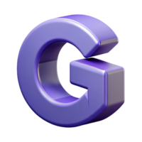 distinguished industrial Geometric G with clean lines. Flat lavender with Scalable Design. museum quality png