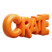 breathtaking abstract CREATE in a minimal, flat orange font. Sharp edges with Scalable Design. fine detail png
