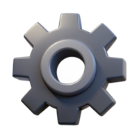 splendid baroque Symmetrical gear icon with sharp edges and a flat grey color. with Scalable Design. handcrafted png