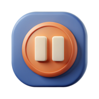 dramatic immaculate Pause button icon for multimedia control. Crisp edges, flat color, symmetrical with Scalable Design. original png
