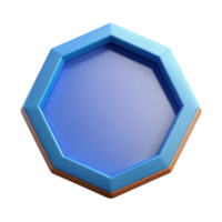 hypnotic dynamic retro Octagon shape, geometric, flat color, crisp edges with Scalable Design. professional png