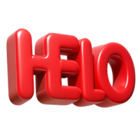 timeless industrial Bold, sans-serif HELLO in flat red. Clean lines, crisp edges with Scalable Design. luxury png