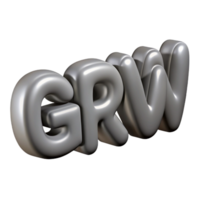 enchanting creative Scalable, minimal GROW in gray. Single-weight stroke, geometric design with Scalable Design. original png
