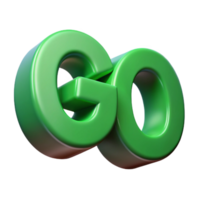 elegant avant-garde Crisp edges, flat green GO . Scalable, minimal design with Scalable Design. detailed png