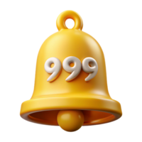 intense gorgeous Bell pictogram. Clean lines, crisp edges, flat color. Minimal, with Scalable Design. ultra HD png