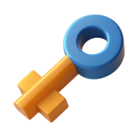 unparalleled creative Geometric representation of a key. Minimal design, flat color with Scalable Design. high quality png