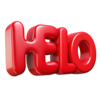 nostalgic breathtaking Bold, sans-serif HELLO in flat red. Clean lines, crisp edges with Scalable Design. crisp png