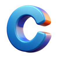 dramatic captivating A stylized letter C , minimal design with Scalable Design. museum quality png