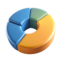 pitoresco nostálgico impressionista circular torta gráfico dividido para dentro segmentos. fresco arestas, plano cor, com escalável Projeto. 8k png