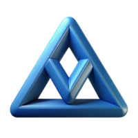 harmonious beautiful Abstract logo with three interconnected triangles. Crisp edges, geometric, symmetrical with Scalable Design. artisan png