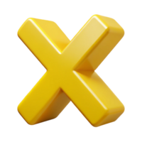 dramatic exceptional Geometric, minimal X in yellow. Crisp edges, single-weight stroke with Scalable Design. png