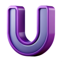 exquisite harmonious minimalist Stylized letter U with clean lines and flat purple color. with Scalable Design. original png