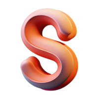 playful spectacular Abstract letter S with curved lines. Minimal, single-weight stroke, with Scalable Design. 8K png