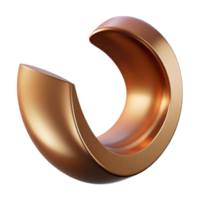 mysterious dazzling Geometric, minimal CURVE in bronze. Scalable, single-weight stroke with Scalable Design. expertly shot png