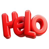 playful exquisite Bold, sans-serif HELLO in flat red. Clean lines, crisp edges with Scalable Design. 8K png