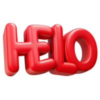 splendid industrial Bold, sans-serif HELLO in flat red. Clean lines, crisp edges with Scalable Design. high resolution png