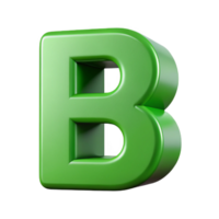 iconic modern Clean, symmetrical B in flat green. with Scalable Design. sharp png