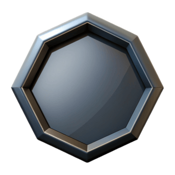 espetacular geométrico a octógono com uma Grosso Preto contorno. fresco arestas, peso único AVC, com escalável Projeto. perfeito clareza png