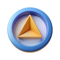 picturesque impressionist A geometric circle with a triangle inside. Flat color, clean lines, with Scalable Design. high resolution png