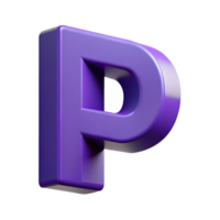 sought-after industrial Minimal P with geometric form and clean lines, flat violet with Scalable Design. 8K png
