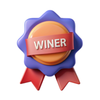 fascinating modern Ribbon badge with the text Winner . Crisp edges, minimal, flat color with Scalable Design. perfect clarity png