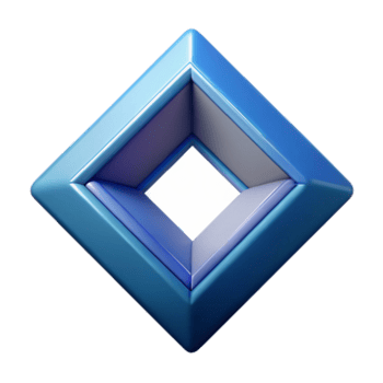 splendid whimsical elegant Geometric logo featuring a rhombus. Crisp edges, flat color with Scalable Design. sharp png