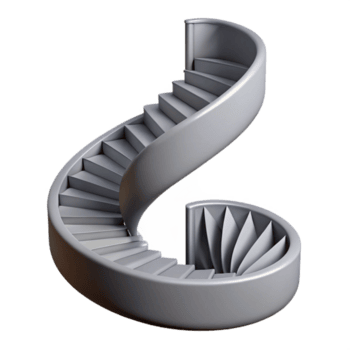 eterno tropical giratorio cuadrícula formando un espiral. limpiar líneas y peso único carrera con escalable diseño. refinado png