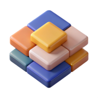 rare abstract Minimal, geometric design of overlapping squares. Flat color, sharp edges with Scalable Design. precision png