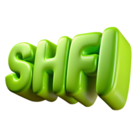 exemplary surreal Clean lines, flat color SHIFT in lime green. Crisp edges, with Scalable Design. high quality png