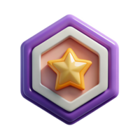 magnificent passionate minimalist Pentagon badge with a star inside. Geometric, clean lines, with Scalable Design. detailed png