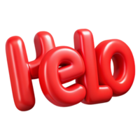 joyful hypnotic Bold, sans-serif HELLO in flat red. Clean lines, crisp edges with Scalable Design. high quality png