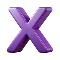 immaculate melancholic classic Stylized letter X with clean lines and a flat purple color with Scalable Design. impeccable png