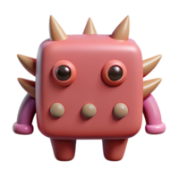 sumptuous exceptional A simple monster with a square body and rounded spikes. Single-weight stroke, flat color. with Scalable Design. png