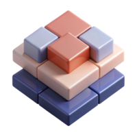serene calm surreal Minimalist geometric composition of overlapping squares. Clean lines, flat color with Scalable Design. artisan png