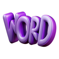 gorgeous elegant Clean lines, flat color WORD in violet. Crisp edges, with Scalable Design. 4K png