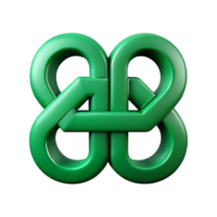 distinctive coastal Intertwined A and B monogram, symmetrical design. Flat green. Clean lines with Scalable Design. precision png