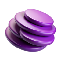 serene baroque Clean lines, overlapping ovals, flat purple, with Scalable Design. ultra HD png