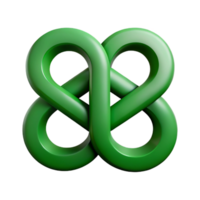 beautiful calm gothic Intertwined A and B monogram, symmetrical design. Flat green. Clean lines with Scalable Design. exclusive png