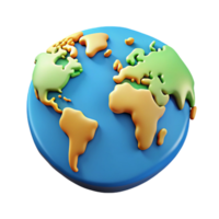 iconic elegant World map with highlighted continents. Flat color, single-weight stroke, minimal design with Scalable Design. elite png