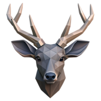 majestic gothic Geometric deer head silhouette. Flat color, clean lines, minimal design with Scalable Design. detailed png