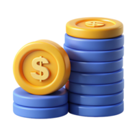 sought-after art deco Stack of coins representing financial growth. Scalable design, flat color, clean lines with Scalable Design. artisan png