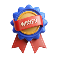 nostalgic gorgeous Ribbon badge with the text Winner . Crisp edges, minimal, flat color with Scalable Design. high quality png