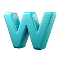 enchanting timeless Crisp edges W in flat cyan. Clean lines with Scalable Design. png