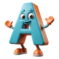 distinctive tropical Letter A character with arms and legs. Clean lines, scalable, flat color with Scalable Design. crisp png